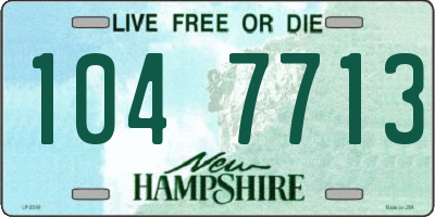 NH license plate 1047713