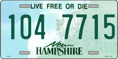 NH license plate 1047715