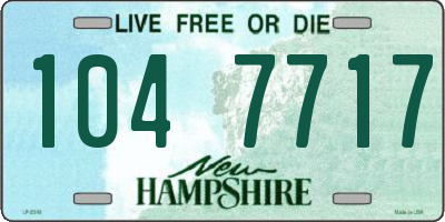 NH license plate 1047717