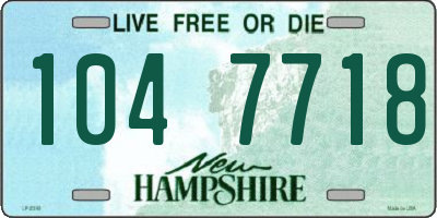 NH license plate 1047718