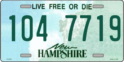NH license plate 1047719