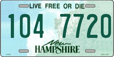 NH license plate 1047720