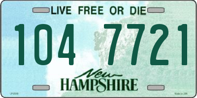 NH license plate 1047721