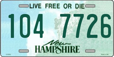 NH license plate 1047726