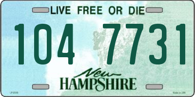 NH license plate 1047731