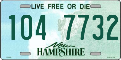 NH license plate 1047732