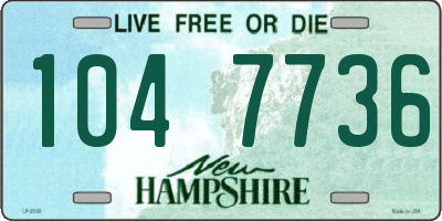 NH license plate 1047736