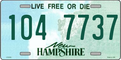 NH license plate 1047737