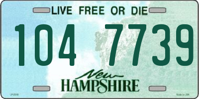 NH license plate 1047739