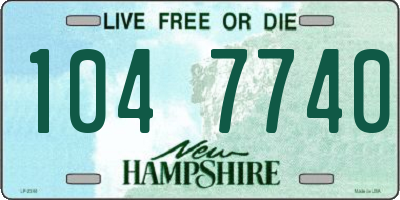 NH license plate 1047740