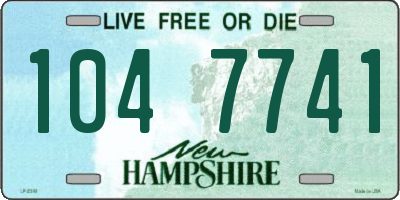 NH license plate 1047741