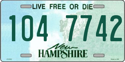 NH license plate 1047742