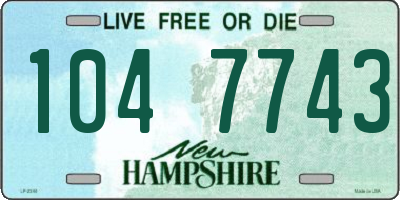 NH license plate 1047743
