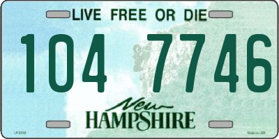 NH license plate 1047746