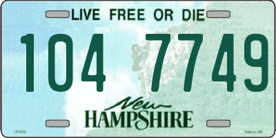 NH license plate 1047749