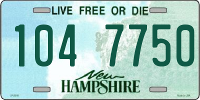 NH license plate 1047750