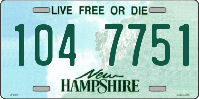 NH license plate 1047751