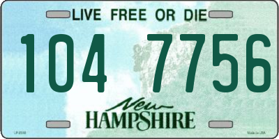 NH license plate 1047756