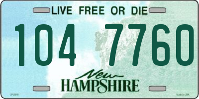 NH license plate 1047760