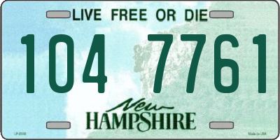 NH license plate 1047761