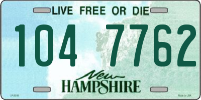 NH license plate 1047762