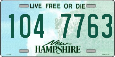 NH license plate 1047763