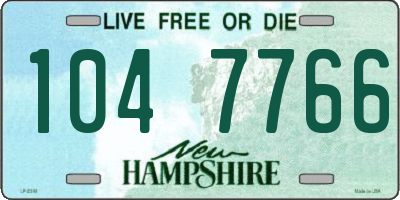 NH license plate 1047766