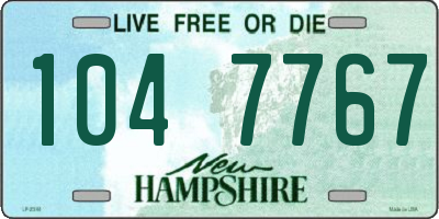 NH license plate 1047767