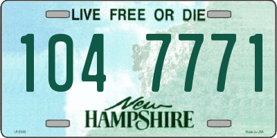 NH license plate 1047771
