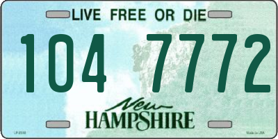 NH license plate 1047772