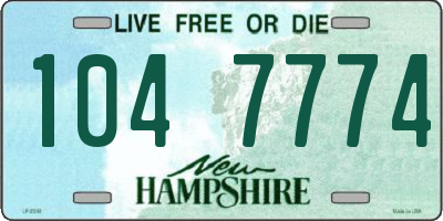 NH license plate 1047774