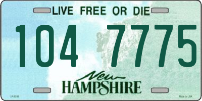 NH license plate 1047775