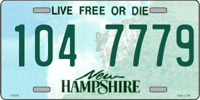 NH license plate 1047779