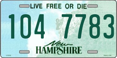 NH license plate 1047783