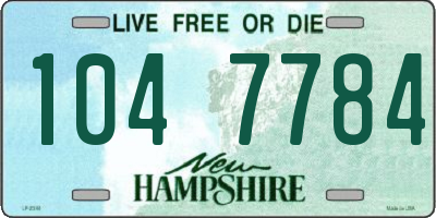 NH license plate 1047784