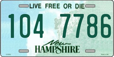 NH license plate 1047786