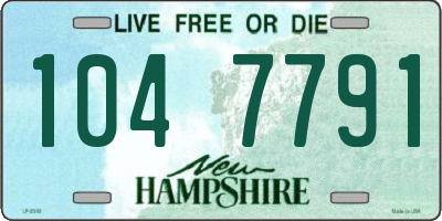 NH license plate 1047791
