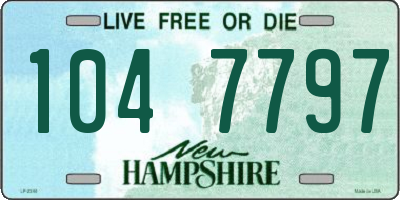 NH license plate 1047797