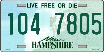 NH license plate 1047805