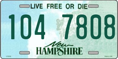 NH license plate 1047808