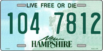 NH license plate 1047812