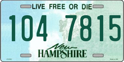 NH license plate 1047815