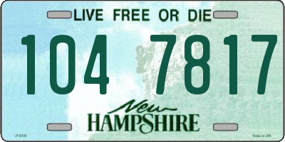 NH license plate 1047817