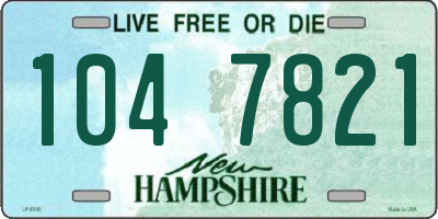 NH license plate 1047821