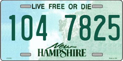 NH license plate 1047825