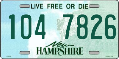 NH license plate 1047826
