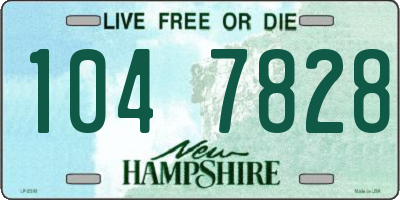 NH license plate 1047828