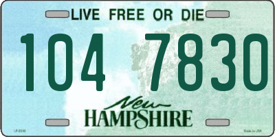 NH license plate 1047830