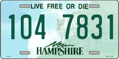 NH license plate 1047831