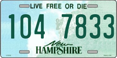 NH license plate 1047833